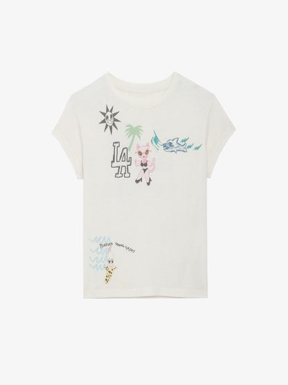 T-shirt Charlotte t-shirt blanc femme