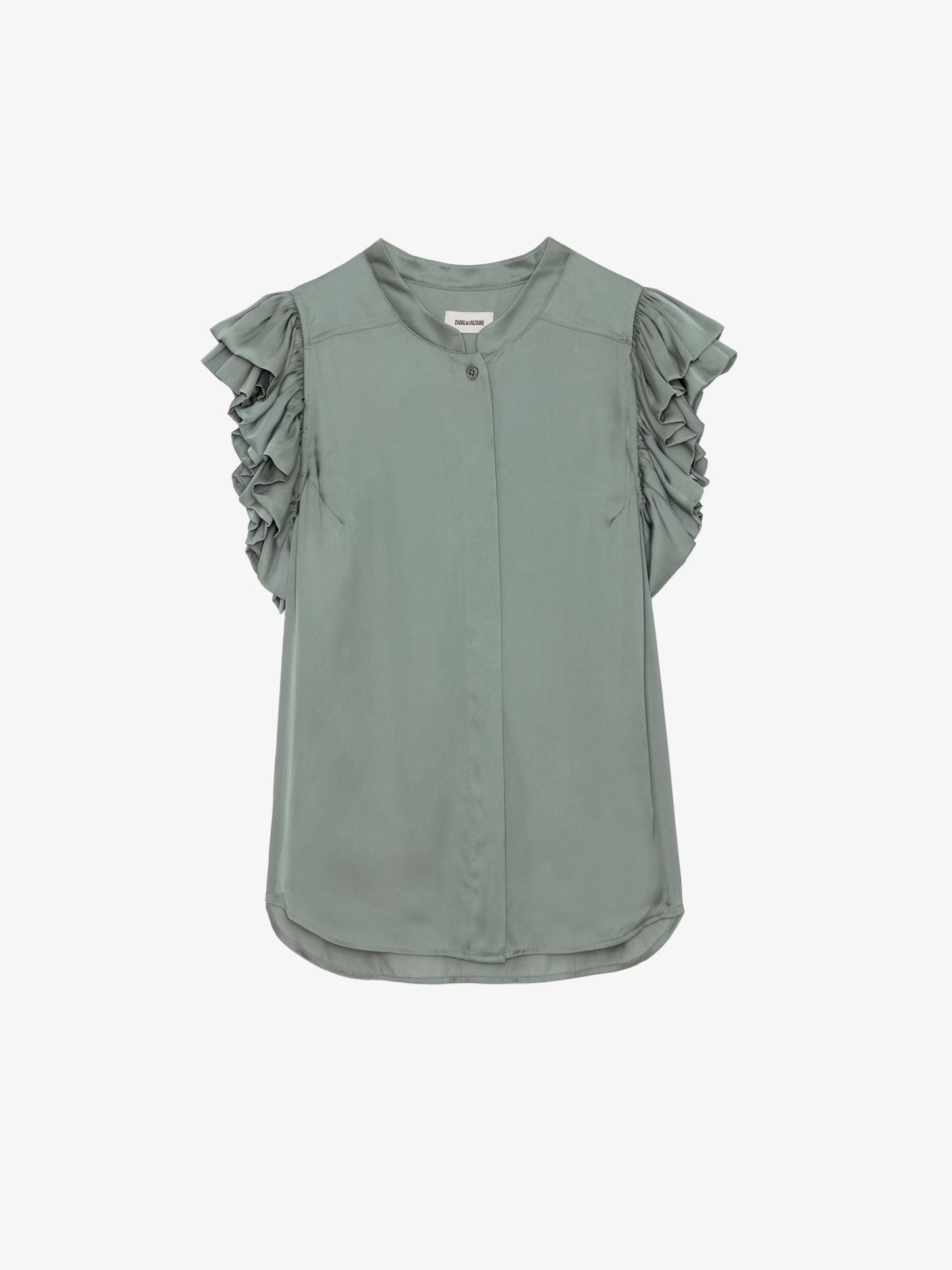 Top Tiza Satin haut gris femme