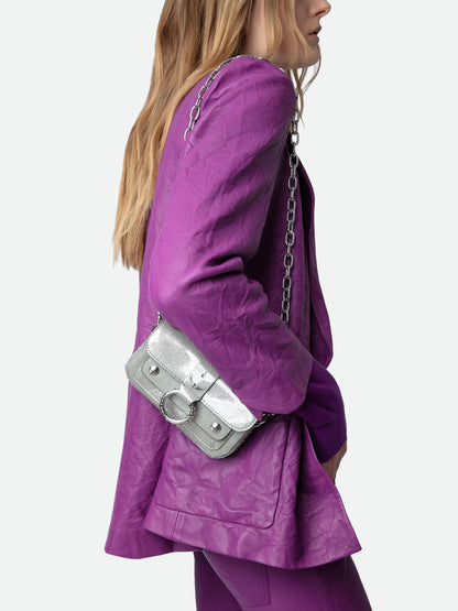 Sac Kate Wallet Métallisé mini sac argent femme