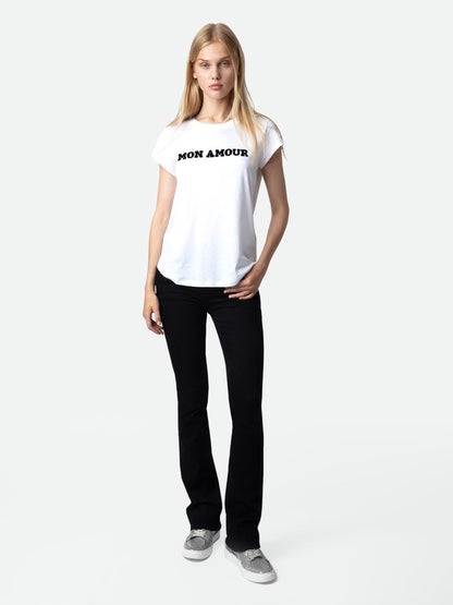T-shirt Woop Mon Amour t-shirt blanc femme