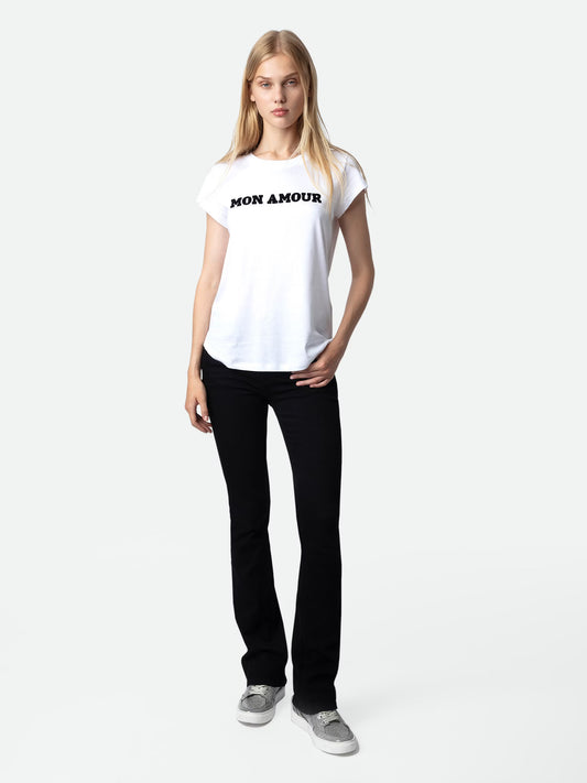 T-shirt Woop Mon Amour t-shirt blanc femme