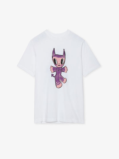 T-shirt Edwin Devil Strass t-shirt blanc femme