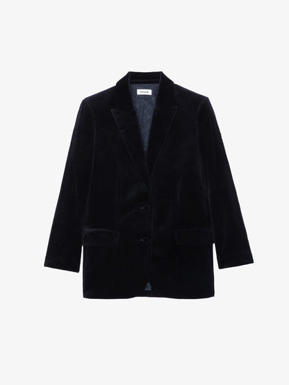 Blazer Viva Velours blazer bleu femme