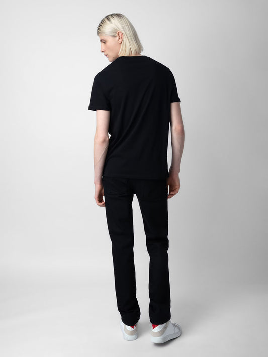 T-Shirt Tommy Skull t-shirt noir homme