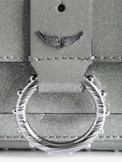 Sac Kate Wallet Métallisé mini sac argent femme