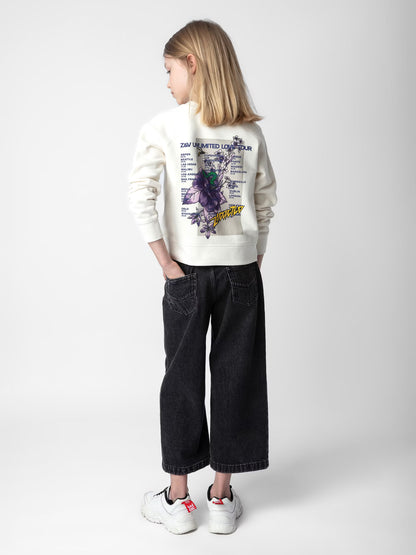 Sweatshirt Upper Fille sweatshirt beige fille