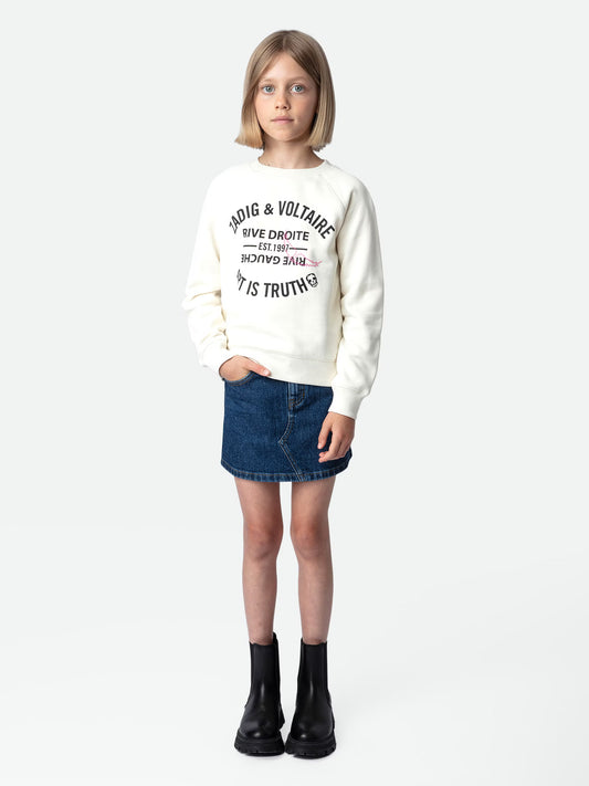 Sweatshirt Upper Fille sweatshirt blanc fille
