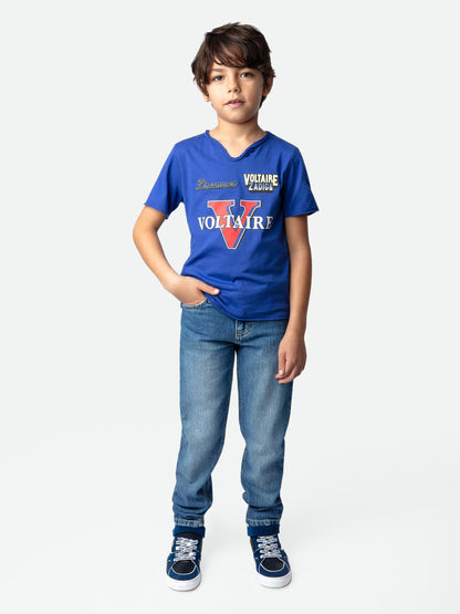 T-shirt Boxer Garçon t-shirt bleu Garçon