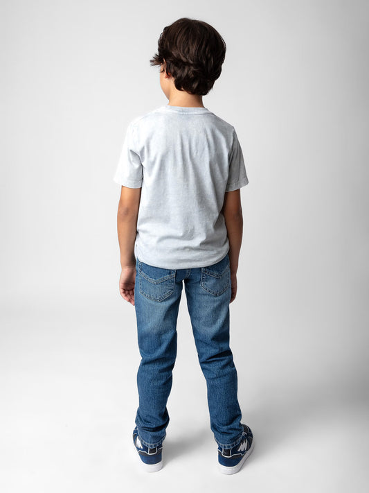 T-shirt Kita Garçon t-shirt gris Garçon