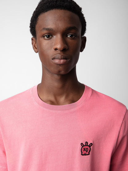 T-shirt Tommy Skull t-shirt rose homme
