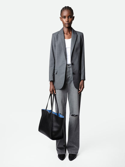 Sac Le Borderline cabas noir femme