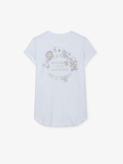 T-shirt Woop Blason t-shirt blanc femme