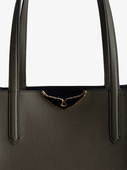 Sac Le Borderline cabas kaki femme