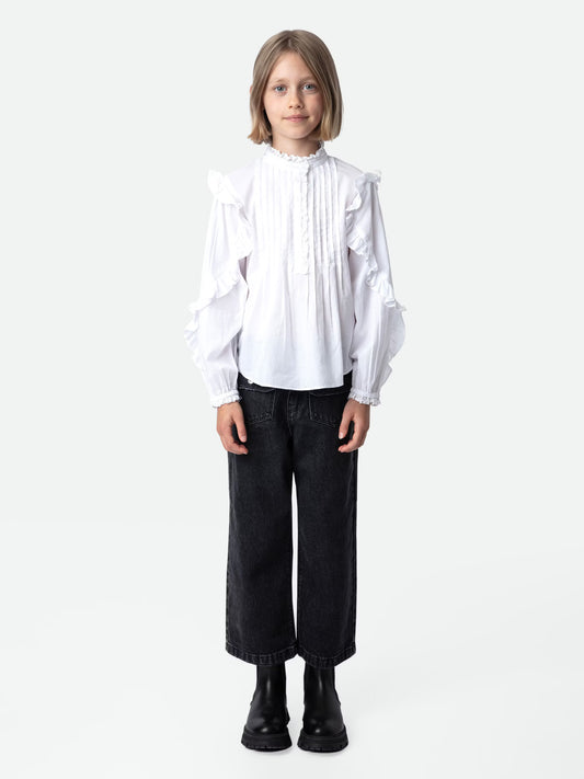 Blouse Timmy Fille haut blanc fille
