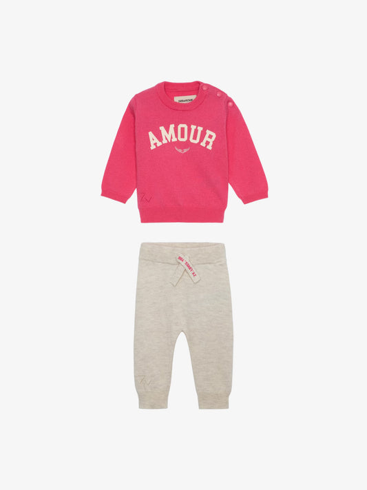 Ensemble Pona Bébé ensemble bebe rose naissance