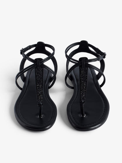 Sandales Moonstar Suédé sandales noir femme