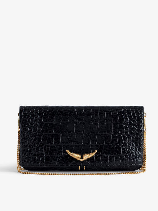 Pochette Rock Embossé pochette noir femme