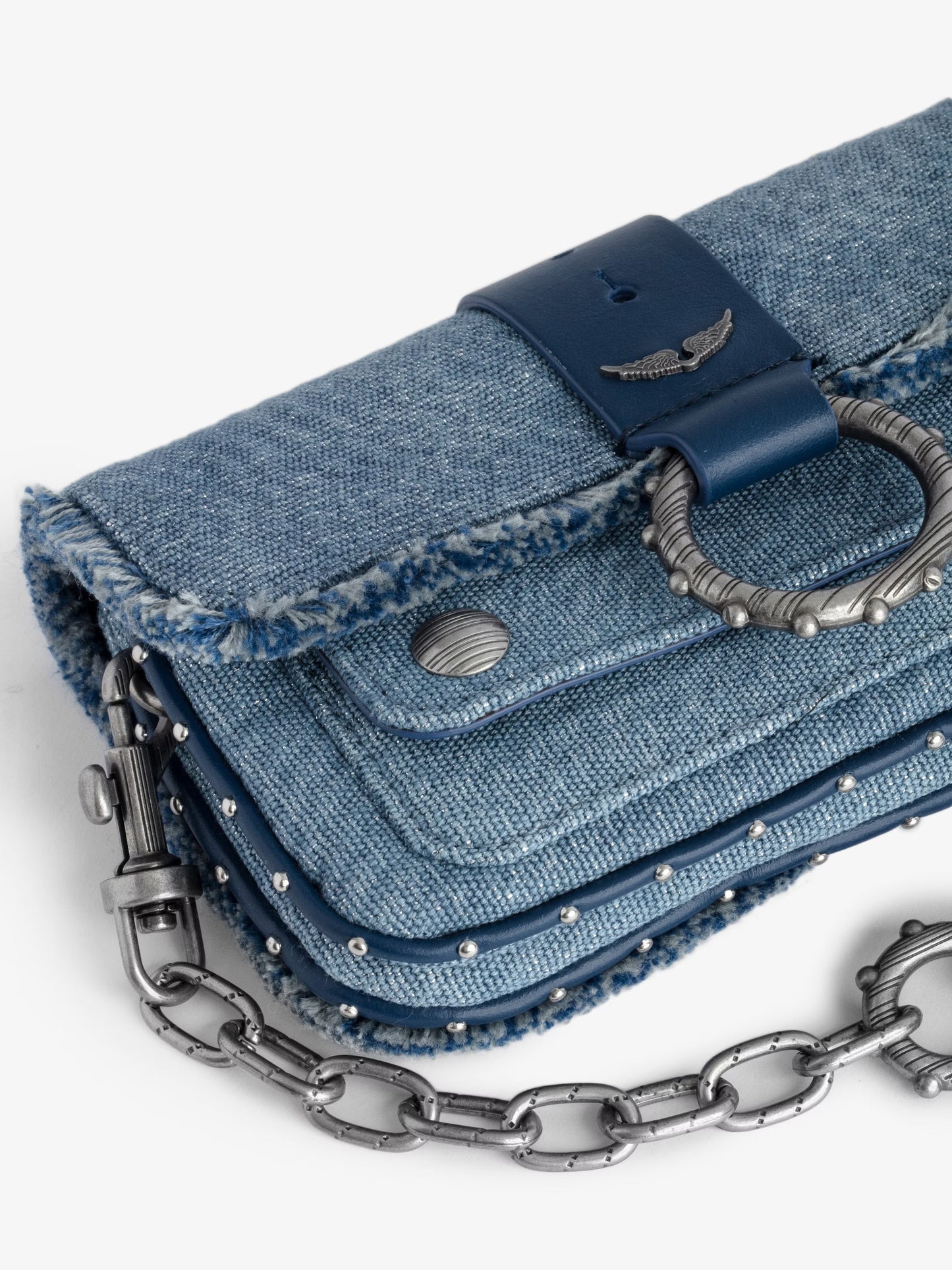 Sac Kate Wallet Denim Glitter mini sac bleu femme