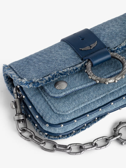 Sac Kate Wallet Denim Glitter mini sac bleu femme