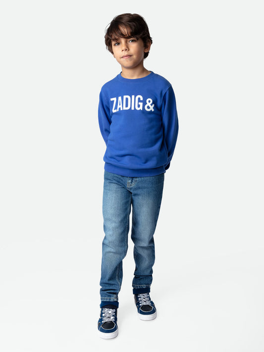 Sweatshirt Simba Garçon sweatshirt bleu Garçon