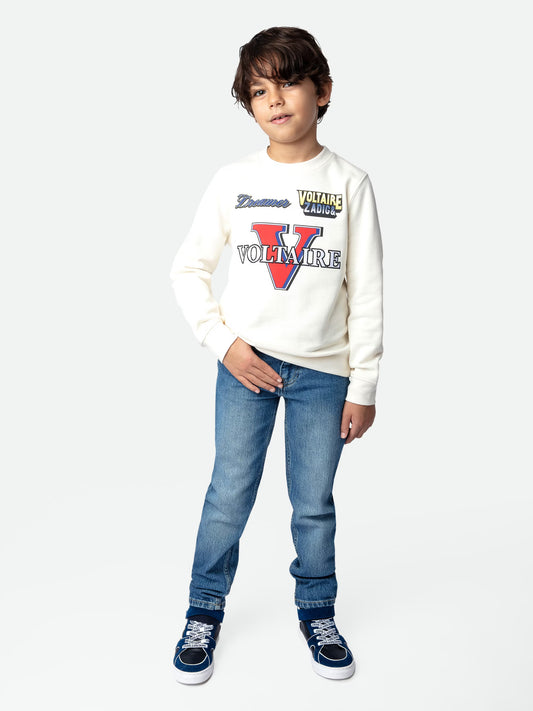 Sweatshirt Simba Garçon sweatshirt beige Garçon