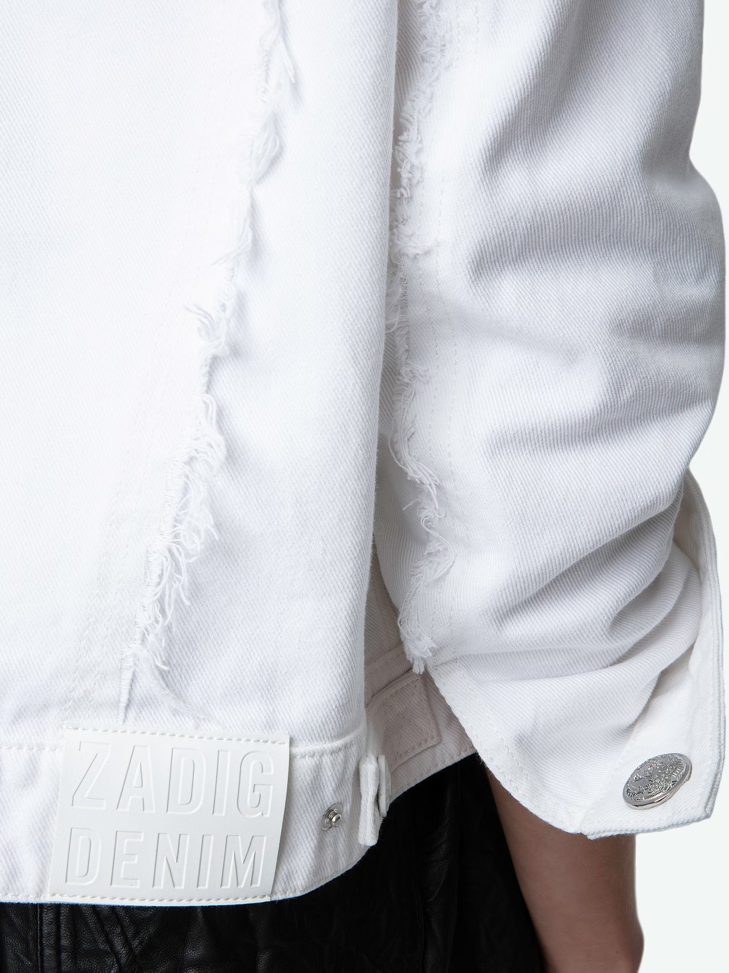 Veste Kaely Denim blouson blanc femme