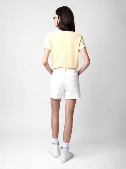 T-shirt Walk University t-shirt jaune femme