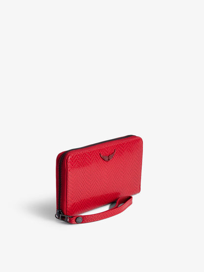 Portefeuille Compagnon Embossé portefeuille rouge femme