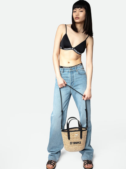 Sac Le Baby Beach cabas noir femme
