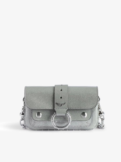 Sac Kate Wallet Métallisé mini sac argent femme