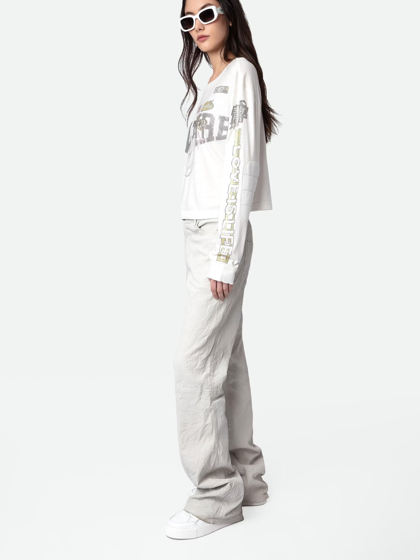 T-shirt Iona Voltaire Strass t-shirt blanc femme