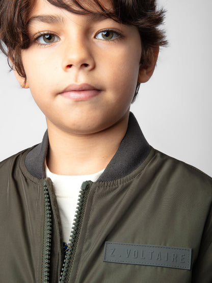 Bomber Benet Garçon blouson kaki Garçon