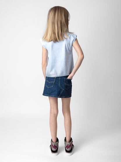 T-shirt Alin Fille t-shirt bleu fille