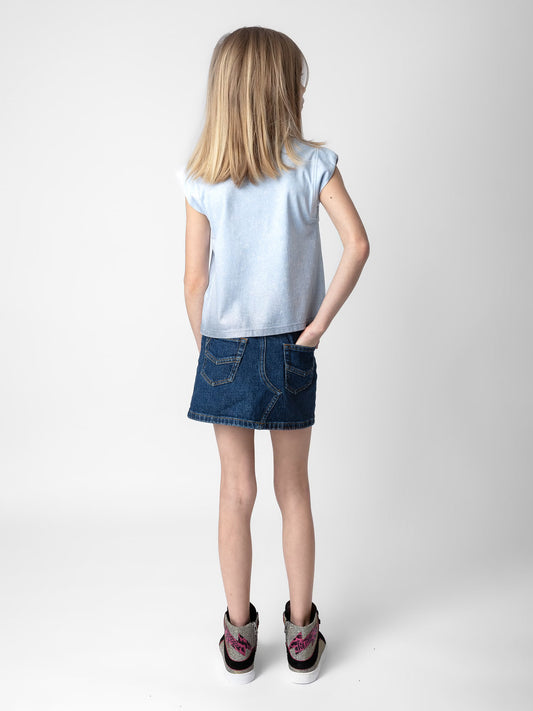 T-shirt Alin Fille t-shirt bleu fille