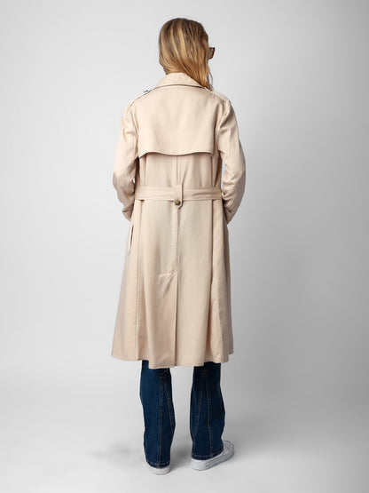 Trench La Parisienne manteau beige femme