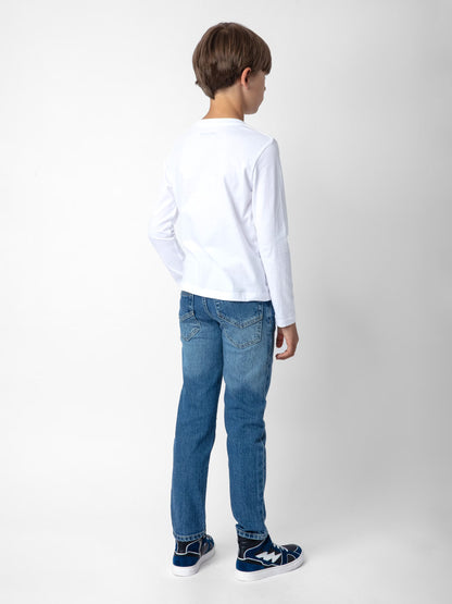 T-shirt Kita Garçon t-shirt blanc Garçon