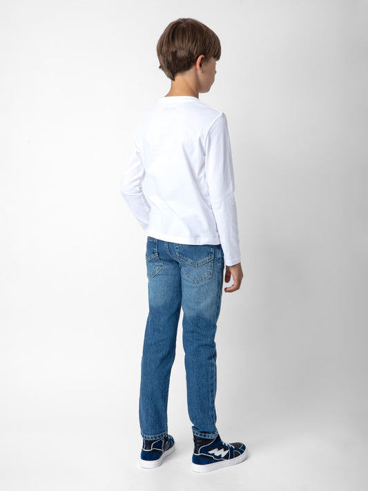 T-shirt Kita Garçon t-shirt blanc Garçon