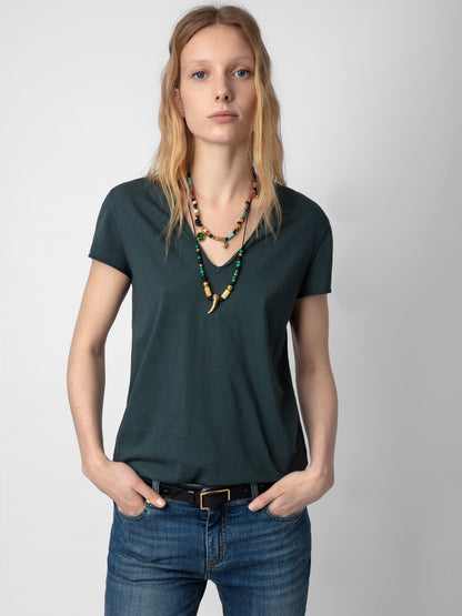 T-shirt Story Fishnet t-shirt gris femme