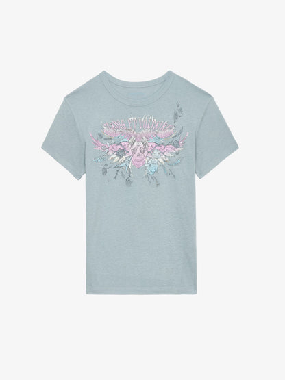 T-shirt Marta Concert Strass t-shirt gris femme