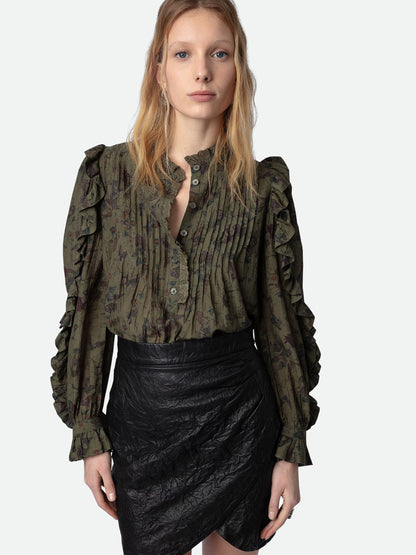 Blouse Timmy chemise kaki femme
