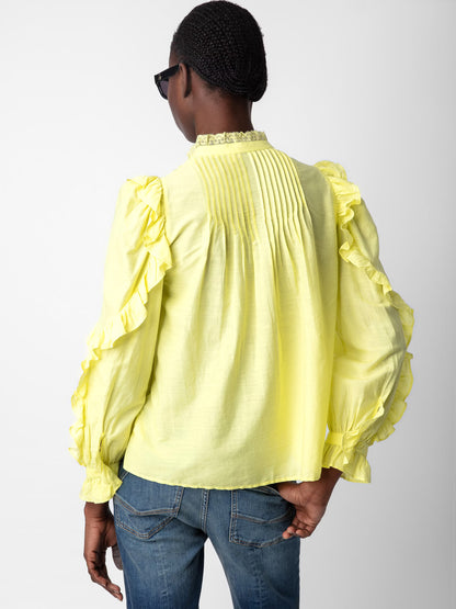 Blouse Timmy chemise jaune femme