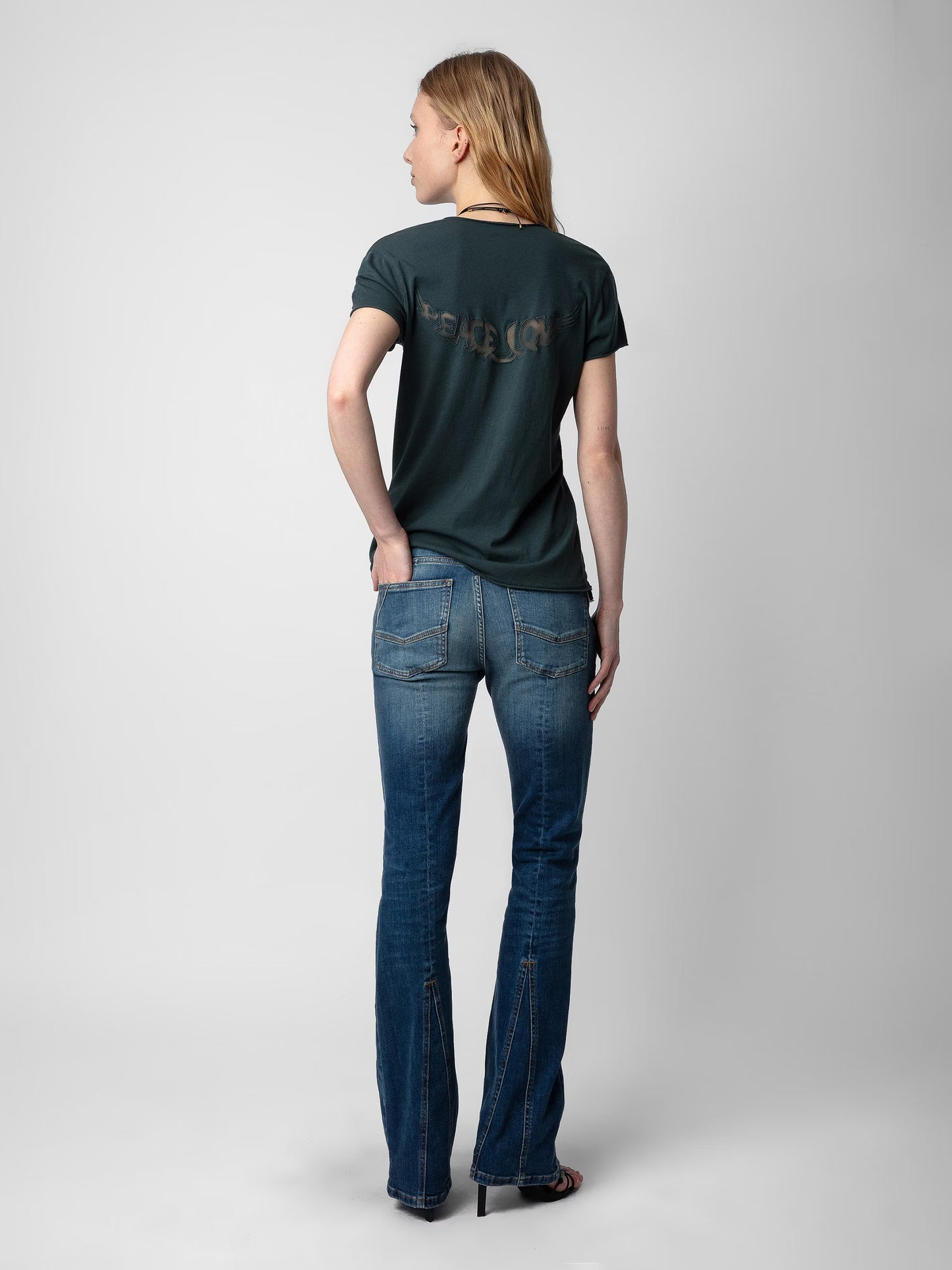 T-shirt Story Fishnet t-shirt gris femme