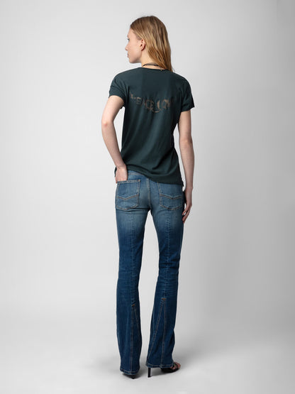 T-shirt Story Fishnet t-shirt gris femme