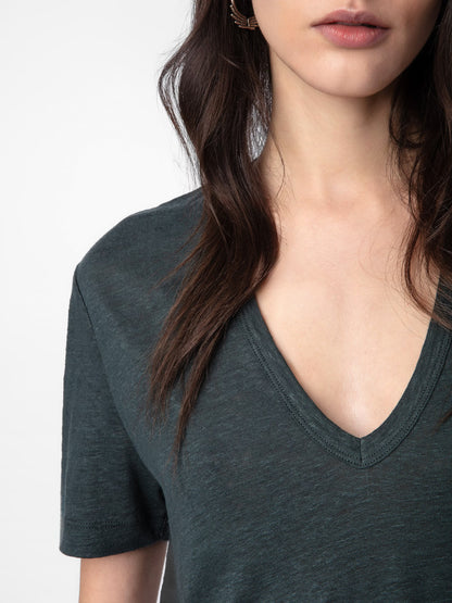 T-shirt Wassa Lin t-shirt gris femme