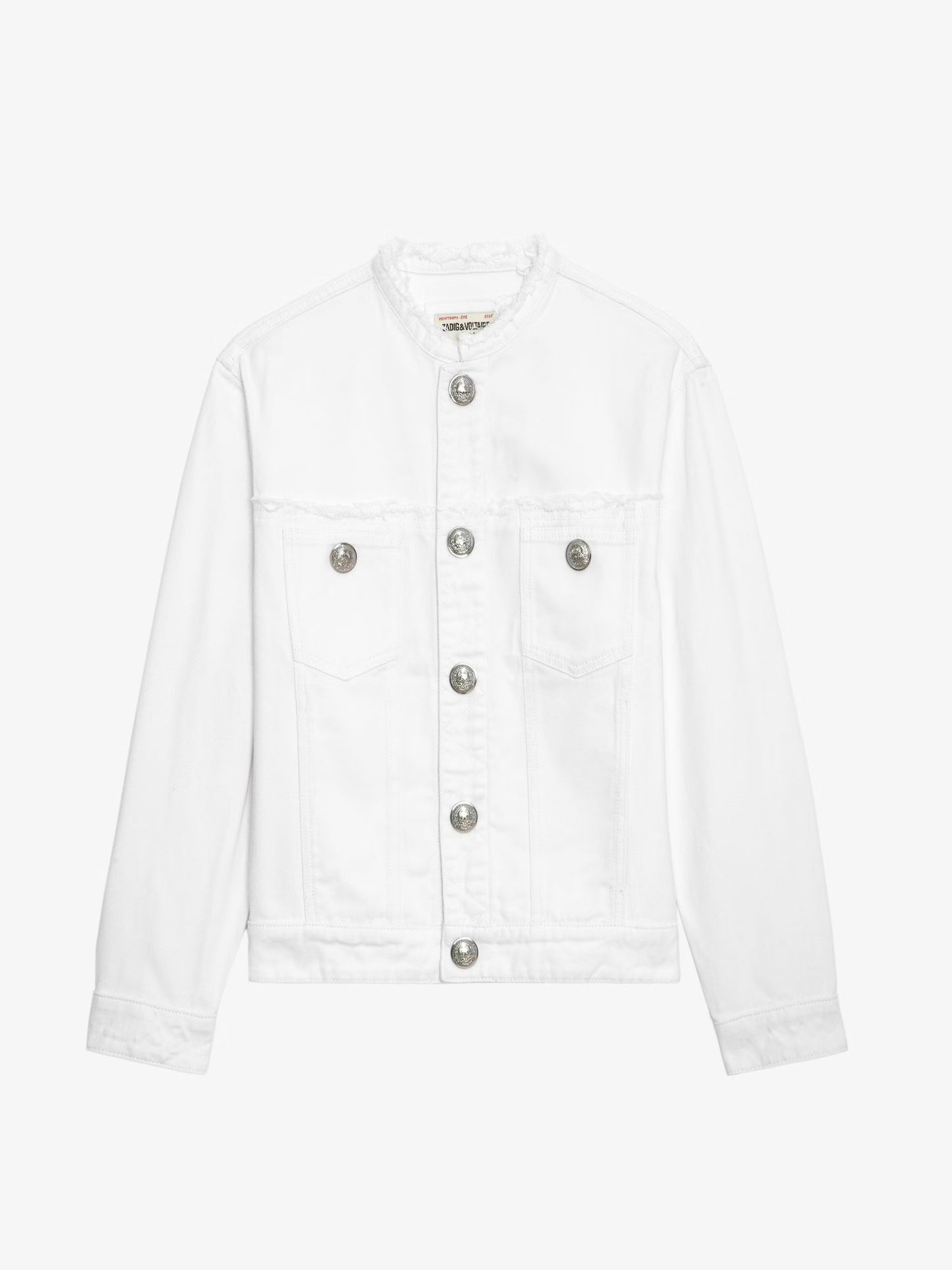 Veste Kaely Denim blouson blanc femme