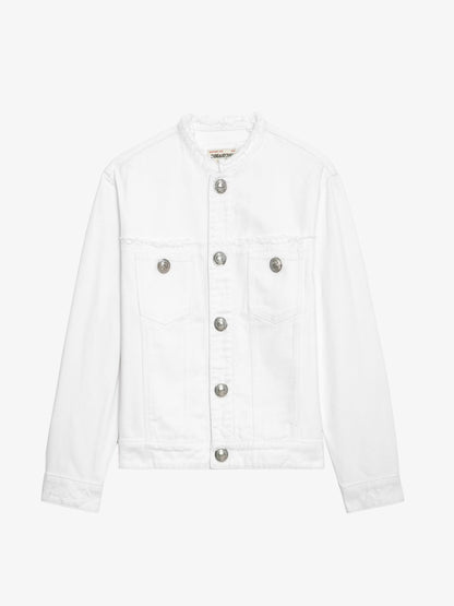Veste Kaely Denim blouson blanc femme