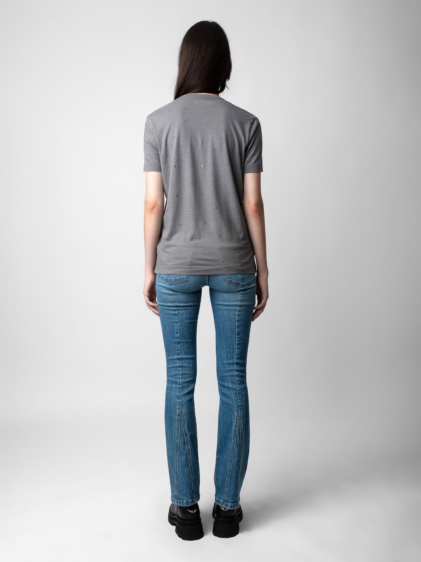 T-shirt Wassa Strass t-shirt gris femme