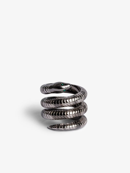 Bague Double Snake bague argent femme
