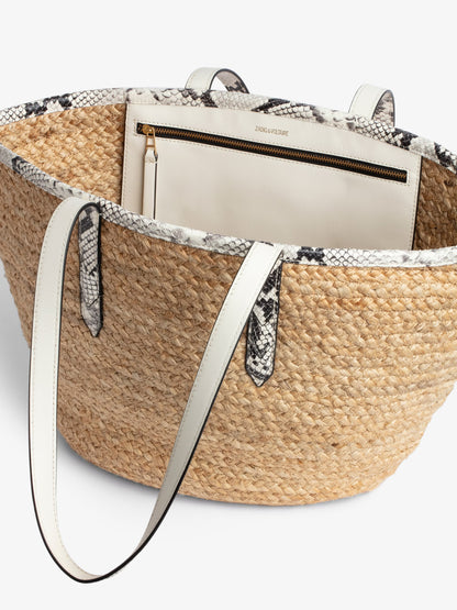 Sac Le Beach Bag cabas blanc femme