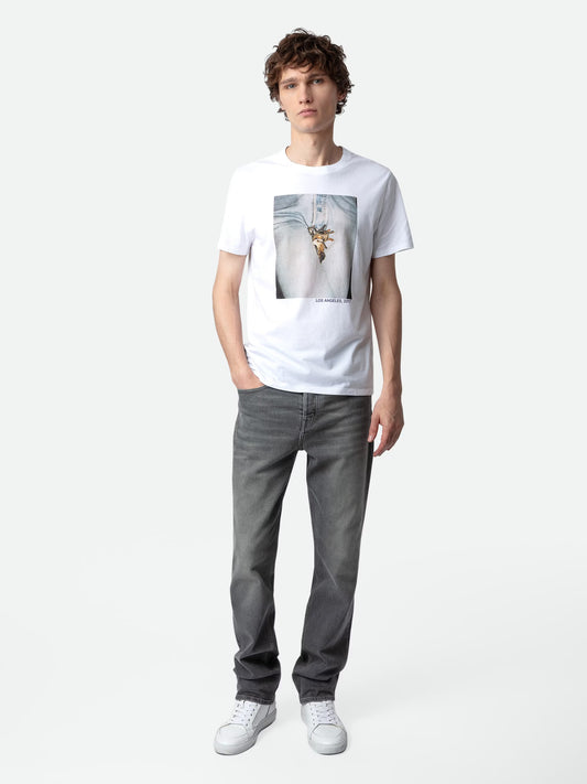 T-shirt Tommy Photoprint t-shirt blanc homme